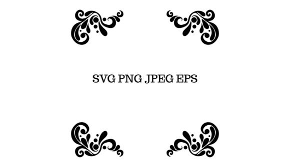 Download Elegant Frame with Corner Flourishes PNG - Flourishes Collection