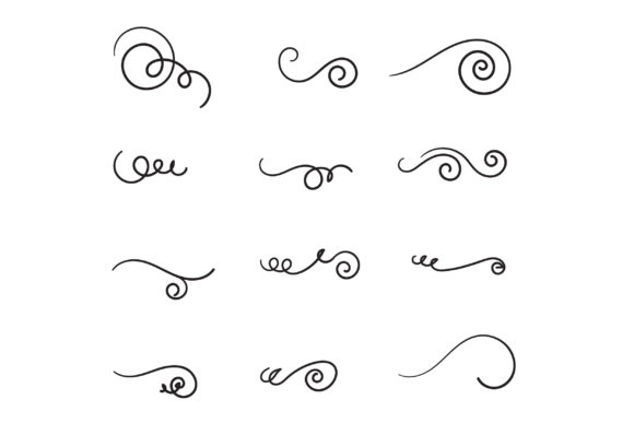 Download Doodle Flourishes Swirls - Flourishes Collection