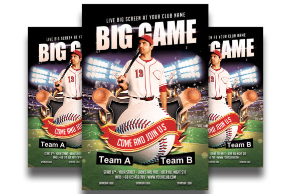 Download Baseball Flyer Print Template - Premium Bundle