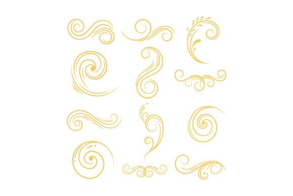 Download Elegant Decorative Swirls and Flourishes - Flourishes Collection