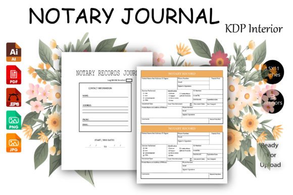 Download Notary Journal Print Templates KDP Inter - Print template Collection