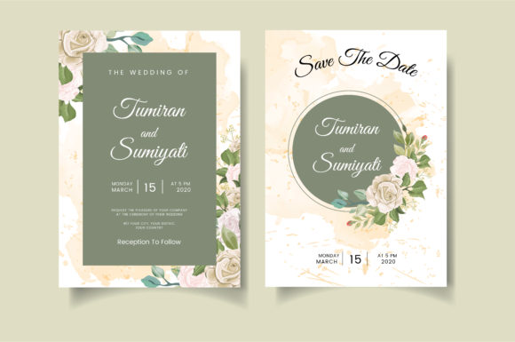 Download Rose and Green Leaf Wedding Template - Wedding template Collection